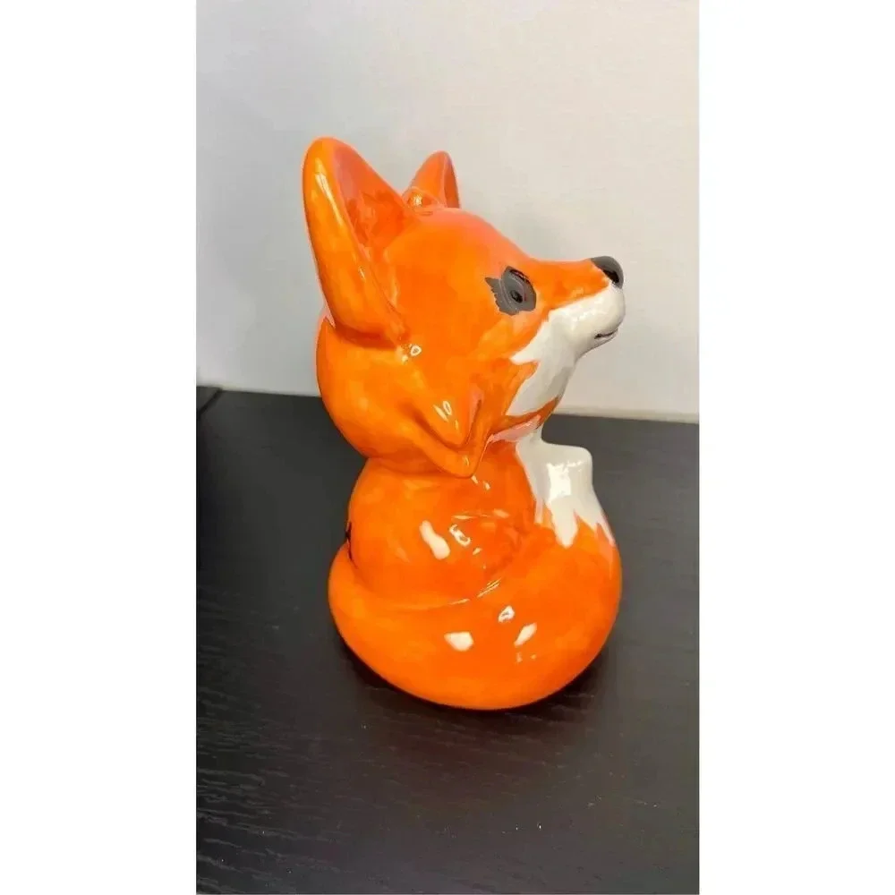 Emma‎ Ceramic Fox Coin Bank Orange